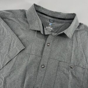 Kuhl Optimizer Performance Shirt Mens L Gray Tapered Fit‎ Short Sleeve Outdoor